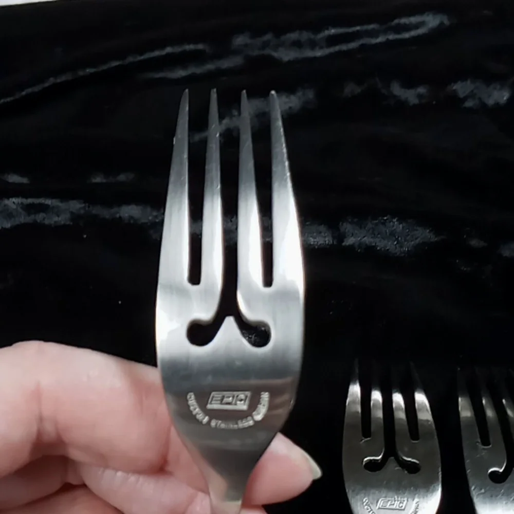 Vintage Epic Custom Stainless Steel Salad/Dessert Fork Set of 3